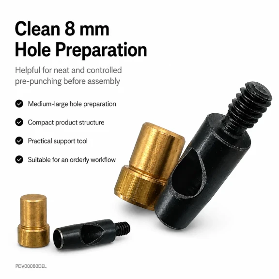 Padova 8 mm delici aparat, çelik uçlu, kumaş ve deri için hassas kesici