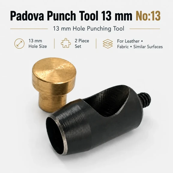 13 mm Hole Cutter for Leather and Fabrics - Durable Hardened Steel Punch
