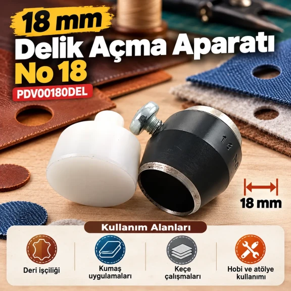 18 mm büyük çap delik açma aparatı PDV00180DEL