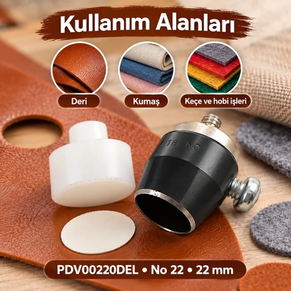 22 mm büyük çap delik açma aparatı PDV00220DEL