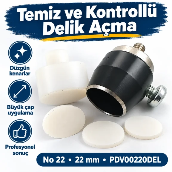 22 mm büyük çap delik açma aparatı PDV00220DEL