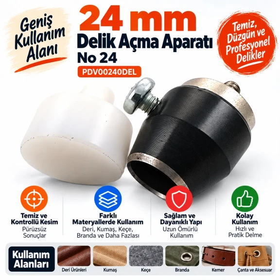 24 mm Dairesel Kesim Aparatı PDV00240DEL 24 mm delik açma aparatı PDV00240DEL