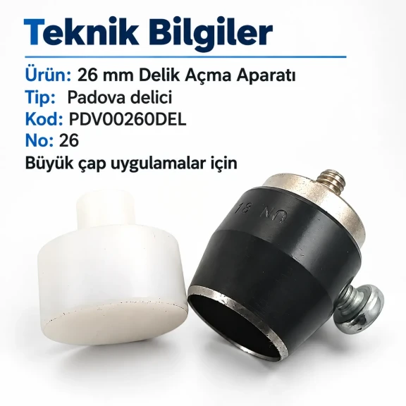 26 mm delik açma aparatı PDV00260DEL