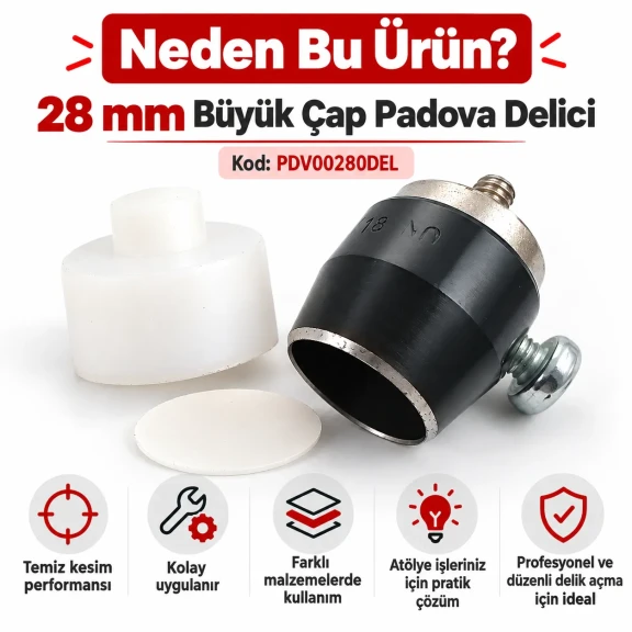 28 mm delik açma aparatı PDV00280DEL