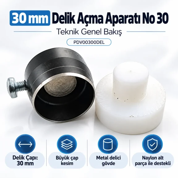30 mm delik açma aparatı PDV00300DEL
