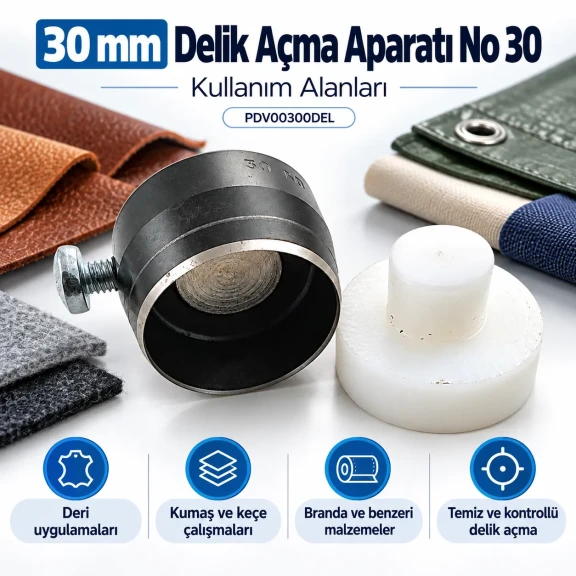 30 mm delik açma aparatı PDV00300DEL