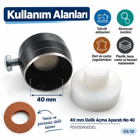 40 mm delik açma aparatı PDV00400DEL