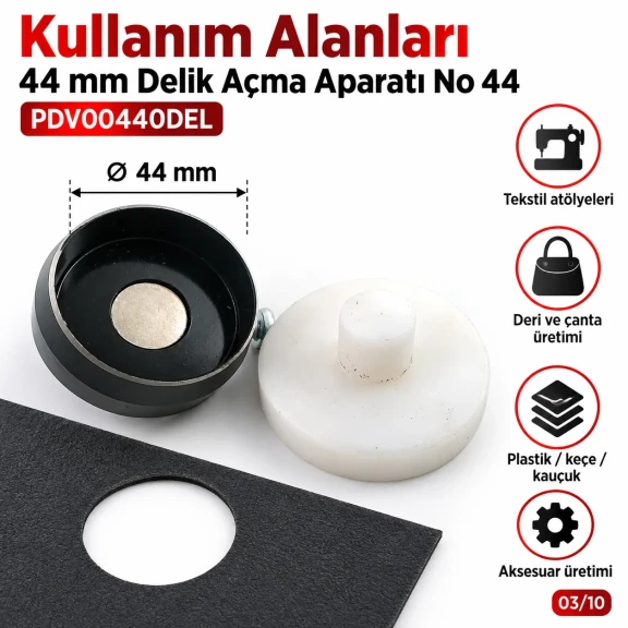 44 mm delik açma aparatı PDV00440DEL