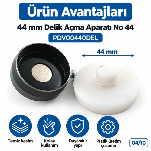 44 mm delik açma aparatı PDV00440DEL
