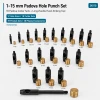 1–15 mm / 0.039–0.591 in Padova Hole Cutter Collection with 18 Cutter Sets and Long-Handle Striking Tool PDVSET0015EL