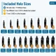 Padova Hole Cutter Collection with 18 Cutter Sets and Long-Handle Striking Tool, 1–15 mm / 0.039–0.591 in, suitable for