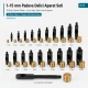 Padova Hole Cutter Collection with 18 Cutter Sets and Long-Handle Striking Tool, 1–15 mm / 0.039–0.591 in, suitable for