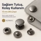 Alfa Çıtçıt Düğme 15 mm Metal Çıtçıt Düğme - 24 Boy Büyük Çıtçıt, tekstil ve aksesuar uygulamaları için ideal kapama çözümü