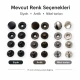 Alfa Çıtçıt Düğme 15 mm Metal Çıtçıt Düğme - 24 Boy Büyük Çıtçıt, tekstil ve aksesuar uygulamaları için ideal kapama çözümü