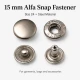 Alfa Çıtçıt Düğme 15 mm Metal Çıtçıt Düğme - 24 Boy Büyük Çıtçıt, tekstil ve aksesuar uygulamaları için ideal kapama çözümü