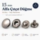 15 mm Alpha Snap Button Metal Snap Fastener – 24 L Large Snap 144 Sets / Pack C0001 - Product