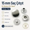 15 mm Saç Çıtçıt 54 Sistem 4’lü Takım - 144 Adet / Paket C00016