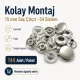 15 mm Snap Fastener Set - 144 pcs