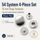 15 mm Snap Fastener Set - 144 pcs