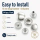 15 mm Snap Fastener Set - 144 pcs