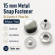 15 mm Snap Fastener Set - 144 pcs