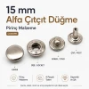 Alfa Pirinç Çıtçıt Düğme 15 mm Metal Çıtçıt – 24 Boy Büyük Çıtçıt C0001PR