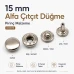 Alfa Pirinç Çıtçıt Düğme 15 mm Metal Çıtçıt – 24 Boy Büyük Çıtçıt C0001PR