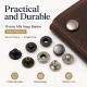 Alfa Pirinç Çıtçıt Düğme 15 mm Metal Çıtçıt - 24 Boy Büyük Çıtçıt C0001PR
