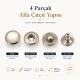 Alfa Pirinç Çıtçıt Düğme 15 mm Metal Çıtçıt - 24 Boy Büyük Çıtçıt C0001PR