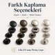 Alfa Pirinç Çıtçıt Düğme 15 mm Metal Çıtçıt - 24 Boy Büyük Çıtçıt C0001PR