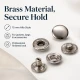 Alfa Pirinç Çıtçıt Düğme 15 mm Metal Çıtçıt - 24 Boy Büyük Çıtçıt C0001PR