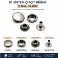15 mm 61 Sistem Saç Çıtçıt Düğme – Mini 61 Para Tipi 24 Boy 144 Takım / Paket C0004