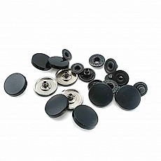 16 mm 5/8" 26 L Snap Fastener Metal Black Coat Snap Buttons C0005