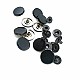 16 mm 5/8"Snap Fastener Metal Black Coat Snap Buttons C0005