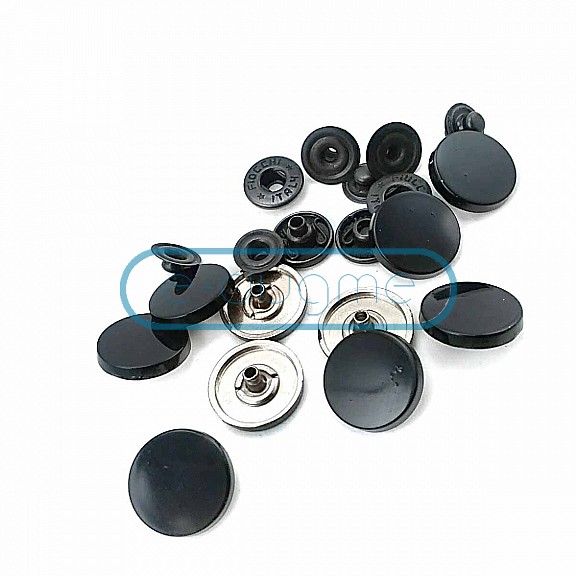 Metal Siyah Kaplamalı çıtçıt düğme 16 mm 26 boy C0005