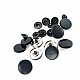 16 mm 5/8"Snap Fastener Metal Black Coat Snap Buttons C0005