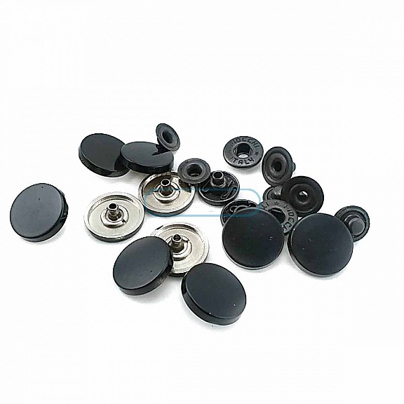 16 mm 5/8"Snap Fastener Metal Black Coat Snap Buttons C0005