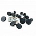 16 mm 5/8" 26 L Snap Fastener Metal Black Coat Snap Buttons C0005