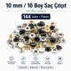 10 mm Snap Fasteners 16L / 25/64" VT2 Snap Fasteners C0006 for wallets, card holders, and small bags