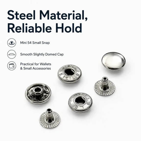 10 mm Snap Fasteners 16L / 25/64" VT2 Snap Fasteners C0006 for wallets, card holders, and small bags