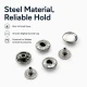 10 mm Snap Fasteners 16L / 25/64" VT2 Snap Fasteners C0006 for wallets, card holders, and small bags