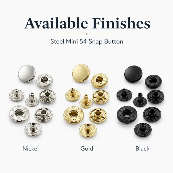 10 mm Snap Fasteners 16L / 25/64" VT2 Snap Fasteners C0006 for wallets, card holders, and small bags