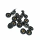 12 mm 20L / 15/32" Black Plastic Snap Fasteners C0007