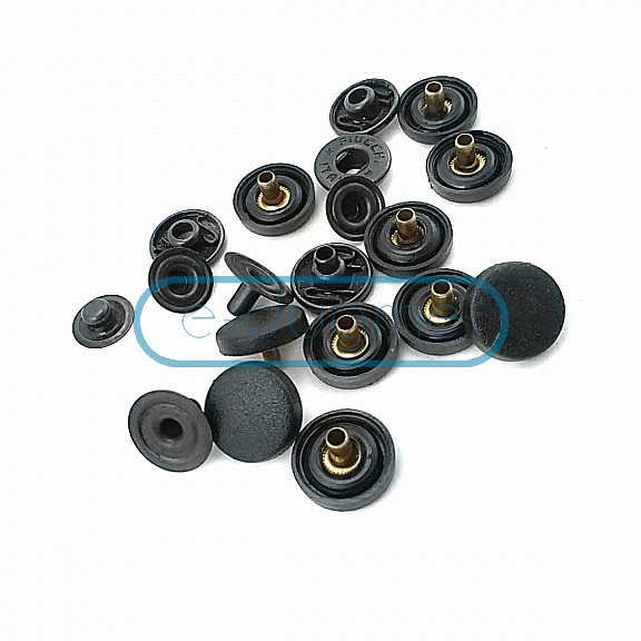 12 mm 20L / 15/32" Black Plastic Snap Fasteners C0007