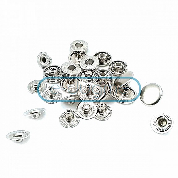 Snap Fasteners 54 System 12.5 mm 20L / 1/2" Slightly Convex Stainless Snap Fasteners C0023