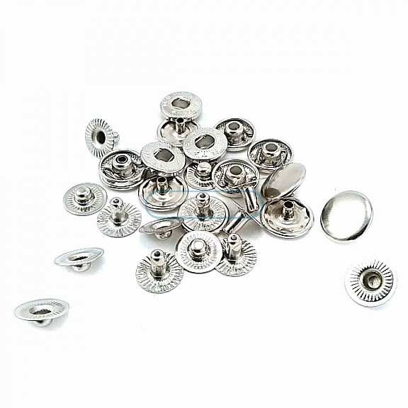 Snap Fasteners 54 System 12.5 mm 20L / 1/2" Slightly Convex Stainless Snap Fasteners C0023