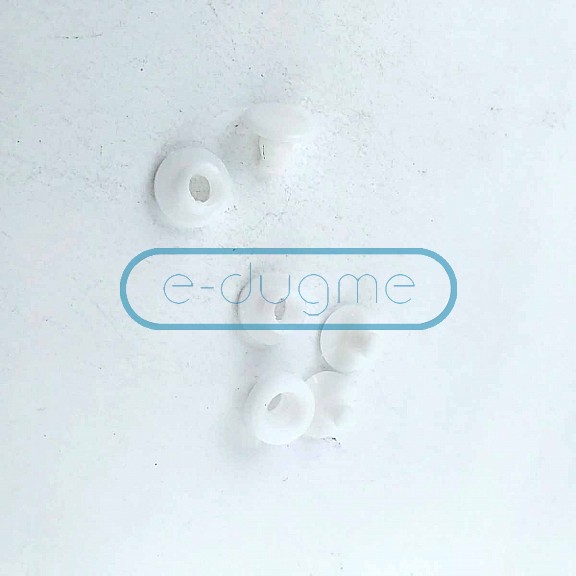 Beyaz Plastik Çıtçıt Düğme 9 mm 14 boy C0010