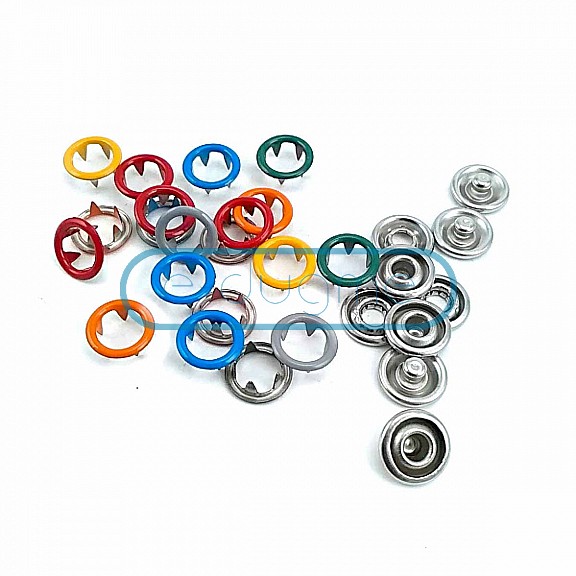 9.5 mm Dyed Prong Snap Button (1 Gross) Colored Perforated C0012