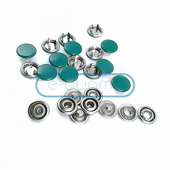 9.5 mm Dyed  Prong Snap Fantenrs With Cap Stainless Buttons C0014