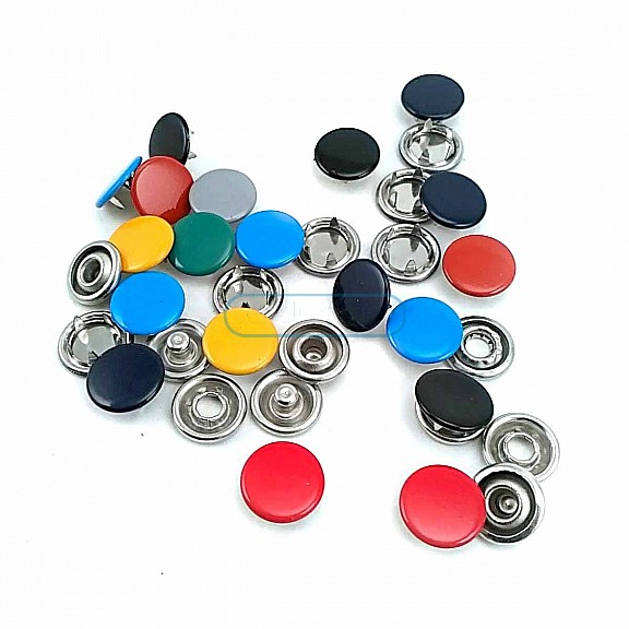 9.5 mm Dyed  Prong Snap Fantenrs With Cap Stainless Buttons C0014